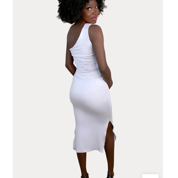 NWT! - One Shoulder, Fitted, Tie Maternity Dress - Size 2 - Picture 3 of 6